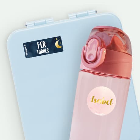 Etiquetas personalizadas dorado/plateado