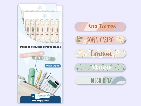 Mini etiquetas con diseño