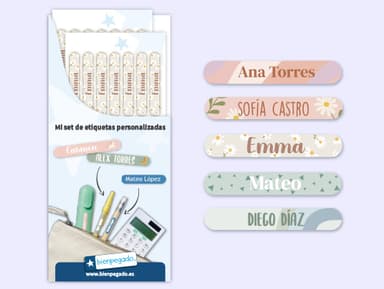 Mini etiquetas con diseño