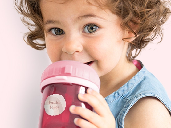 Etiquetas personalizadas redondas con diseño